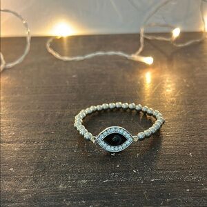 Elegant Silver and Black Bracelet